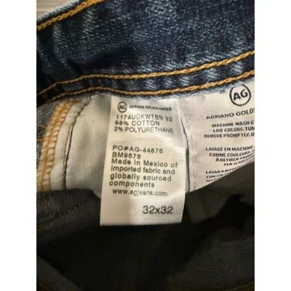 Adriano Goldschmied AG The Graduate Tailored Leg Jeans 32x32 Blue Denim - Picture 6 of 7